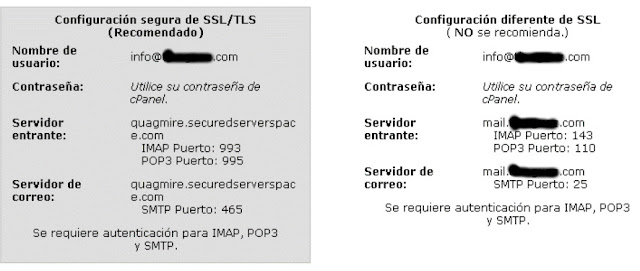 configuracion correo