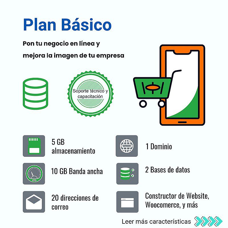 plan hosting basico correo empresarial quito web