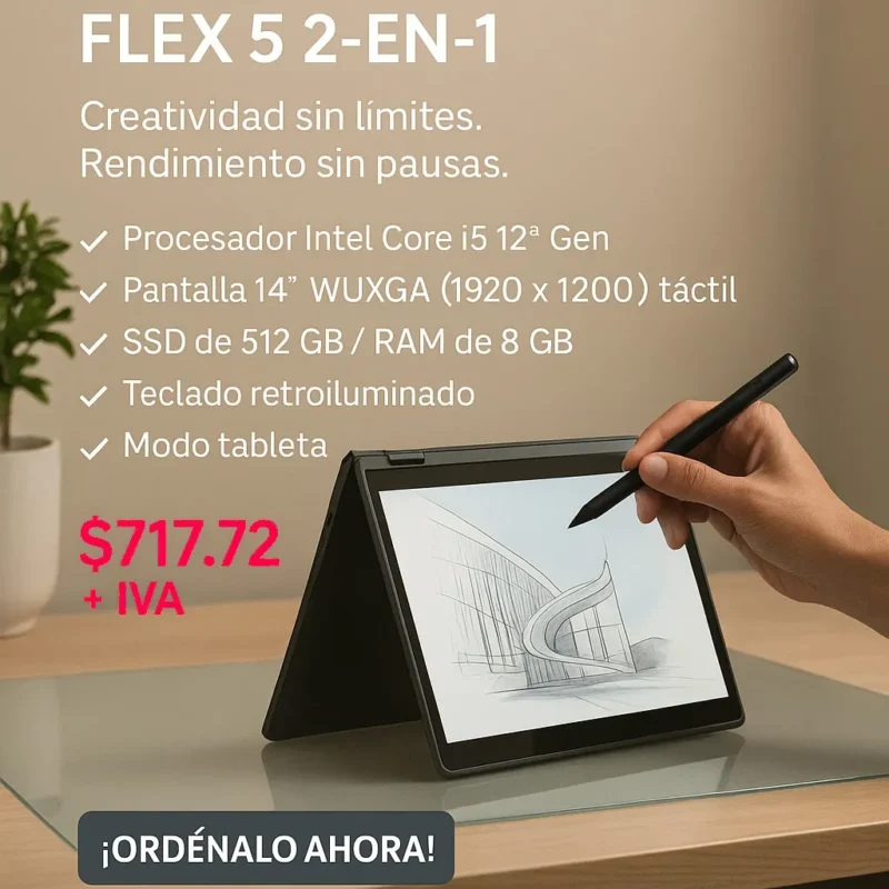 LAPTOP LENOVO FLEX 5 2‑EN‑1