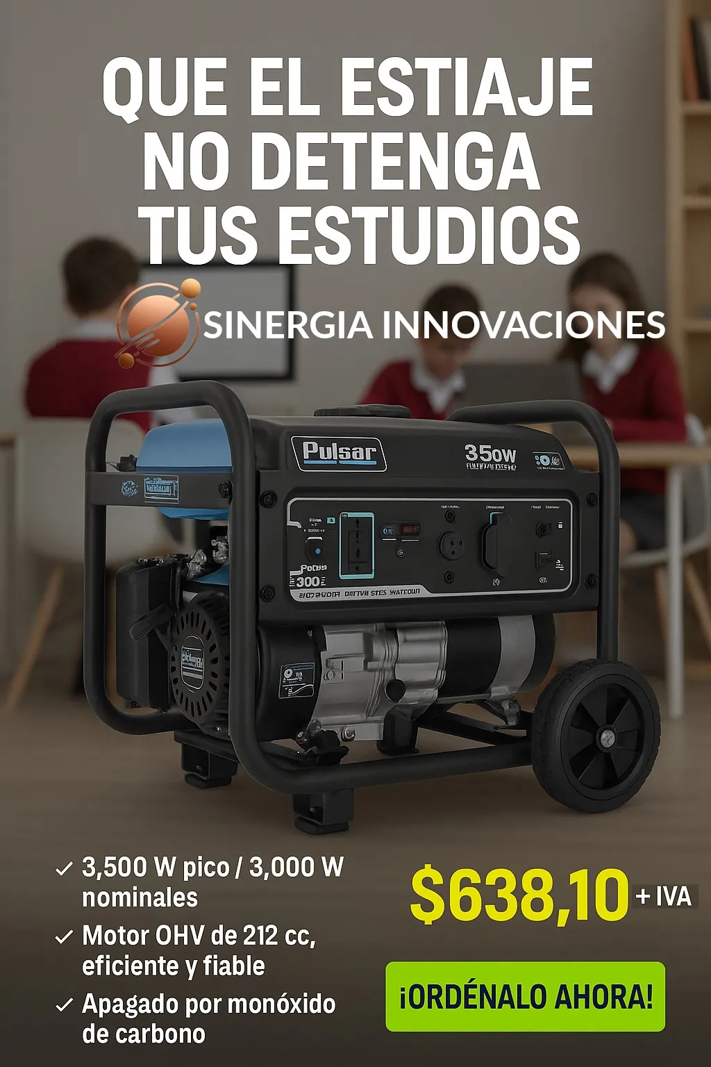 Generador eléctrico Pulsar 3,500W – Listo cuando tú lo estés - Imagen 6